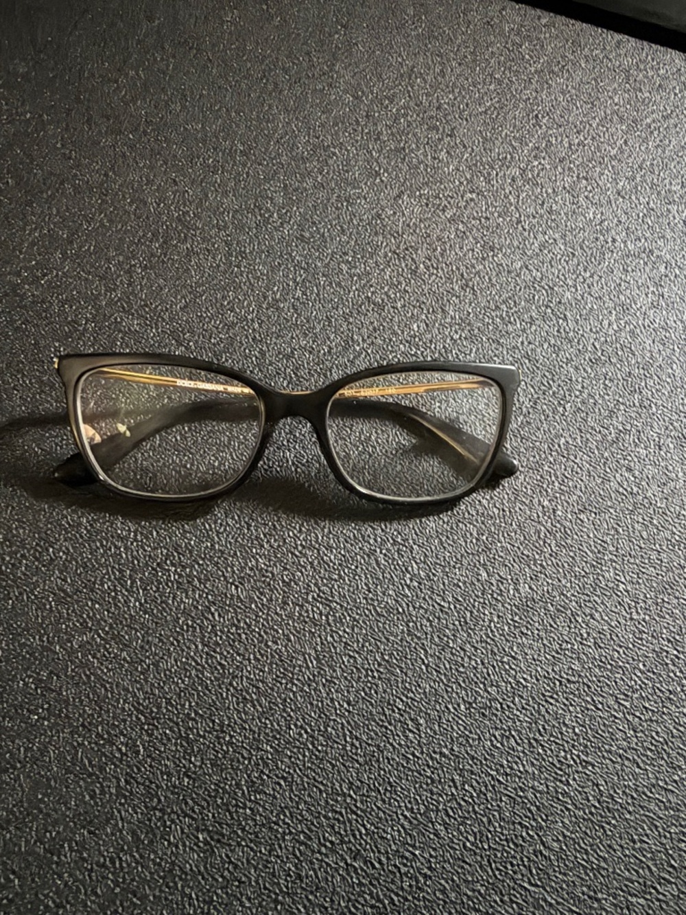 Dolce & Gabbana Eyeglasses Black Gold Frames w/ Case – Fair Condition / Repair